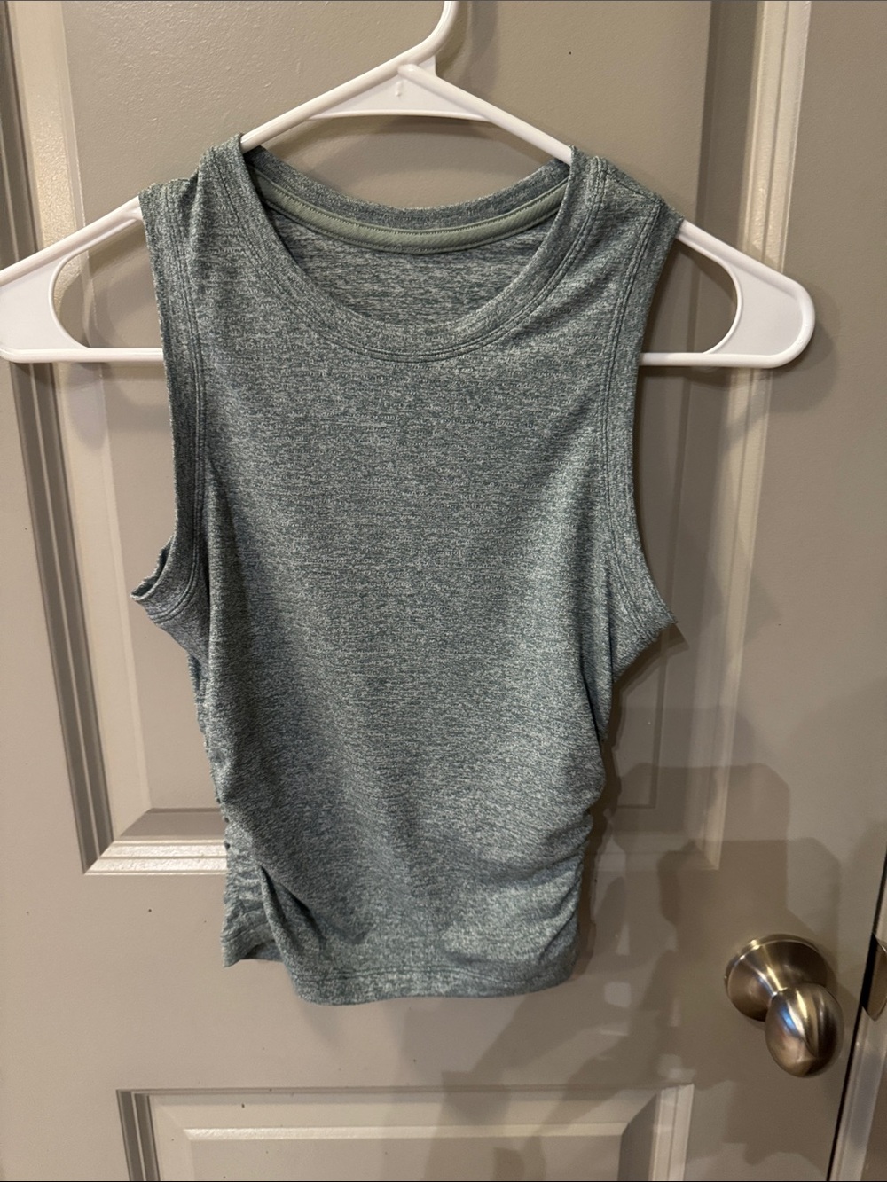 lululemon athletica Heathered Sage Green Scoop Neck Tank